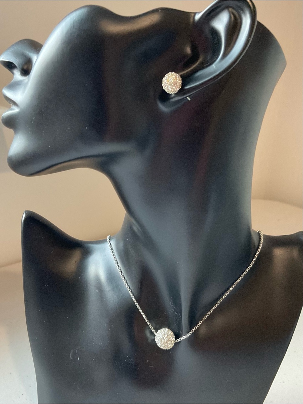 Monet Disco Ball Necklace and Earrings Set